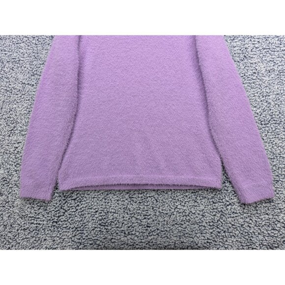 Boston Proper Plush Slouchy Sweater Womens M Eyelash Pullover Cozy Lilac Purple - Picture 8 of 12